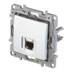 Розетка компьютерная Legrand Etika встраиваемая алюминий RJ45 (672441) - фото 4