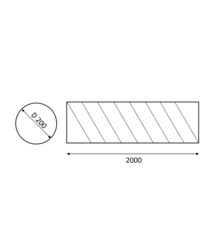 Воздуховод круглый оцинкованный d200 мм 2 м - фото 2