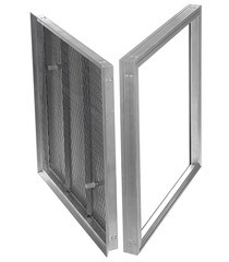 Люк ревизионный под плитку напольный Практика Барьер алюминиевый 700х700 мм скрытый - фото 6