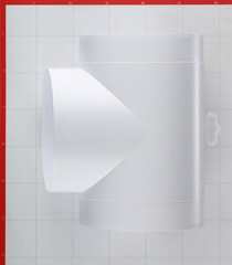 Тройник для круглых воздуховодов ERA пластиковый d160 мм 90° - фото 3