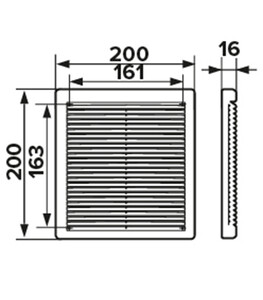 Решетка вентиляционная пластиковая приточно-вытяжная Era РЦ 200х200 мм с сеткой белая — купить в Санкт-Петербурге: цены, характеристики, отзывы и фото в интернет-магазине Петрович.