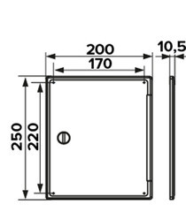 Люк ревизионный пластиковый 200х250 мм накладной - фото 4