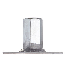 Пластина опорная оцинкованная 60х60х2 мм с гайкой М12 - фото 4