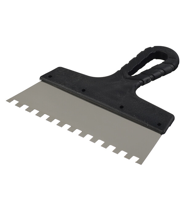 Изображение товара Шпатель зубчатый 200х8 мм с пластиковой ручкой (109446)