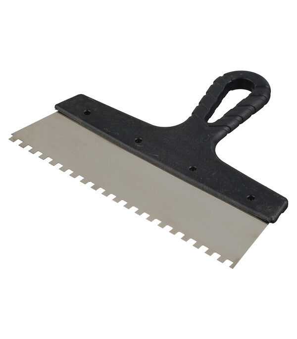Изображение товара Шпатель зубчатый 250х6 мм с пластиковой ручкой (109447) Изображение товара Шпатель зубчатый 250х6 мм с пластиковой ручкой (109447)