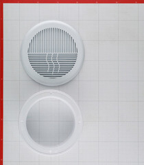 Решетка вентиляционная пластиковая торцевая Era РПКФ d164 мм с фланцем d125 мм белая - фото 2