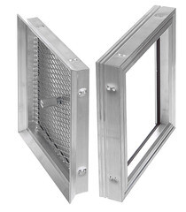 Люк ревизионный под плитку напольный Практика Барьер алюминиевый 300х300 мм скрытый - фото 2