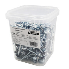 Саморезы кровельные с буром 60х4,8 мм металл-дерево оцинкованные (200 шт.) - фото 4