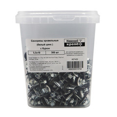 Саморезы кровельные с буром 19х5,5 мм металл-металл оцинкованные (300 шт.) - фото 2