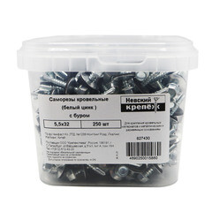 Саморезы кровельные с буром 32х5,5 мм металл-металл оцинкованные (250 шт.) - фото 4