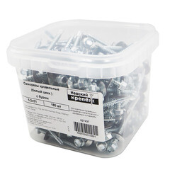 Саморезы кровельные с буром 51х5,5 мм металл-металл оцинкованные (180 шт.) - фото 2