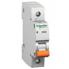 Автоматический выключатель Schneider ВА63 (11209) 1Р 63 А 4,5 кА тип С 230/400В на DIN-рейку