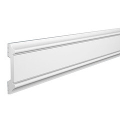 Молдинг из экополимера ударопрочный 48х8х2000 мм Cosca MX006 белый - фото 1