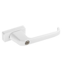 Изображение товара Ручка для балконной двери белая металл двухсторонняя с замком