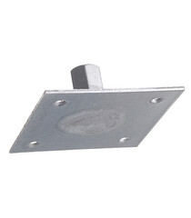 Пластина опорная оцинкованная 60х60х2 мм с гайкой М8 - фото 4