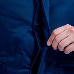 Куртка рабочая утепленная Север 48-50 рост 170-176 см темно-синяя/васильковая - фото 5