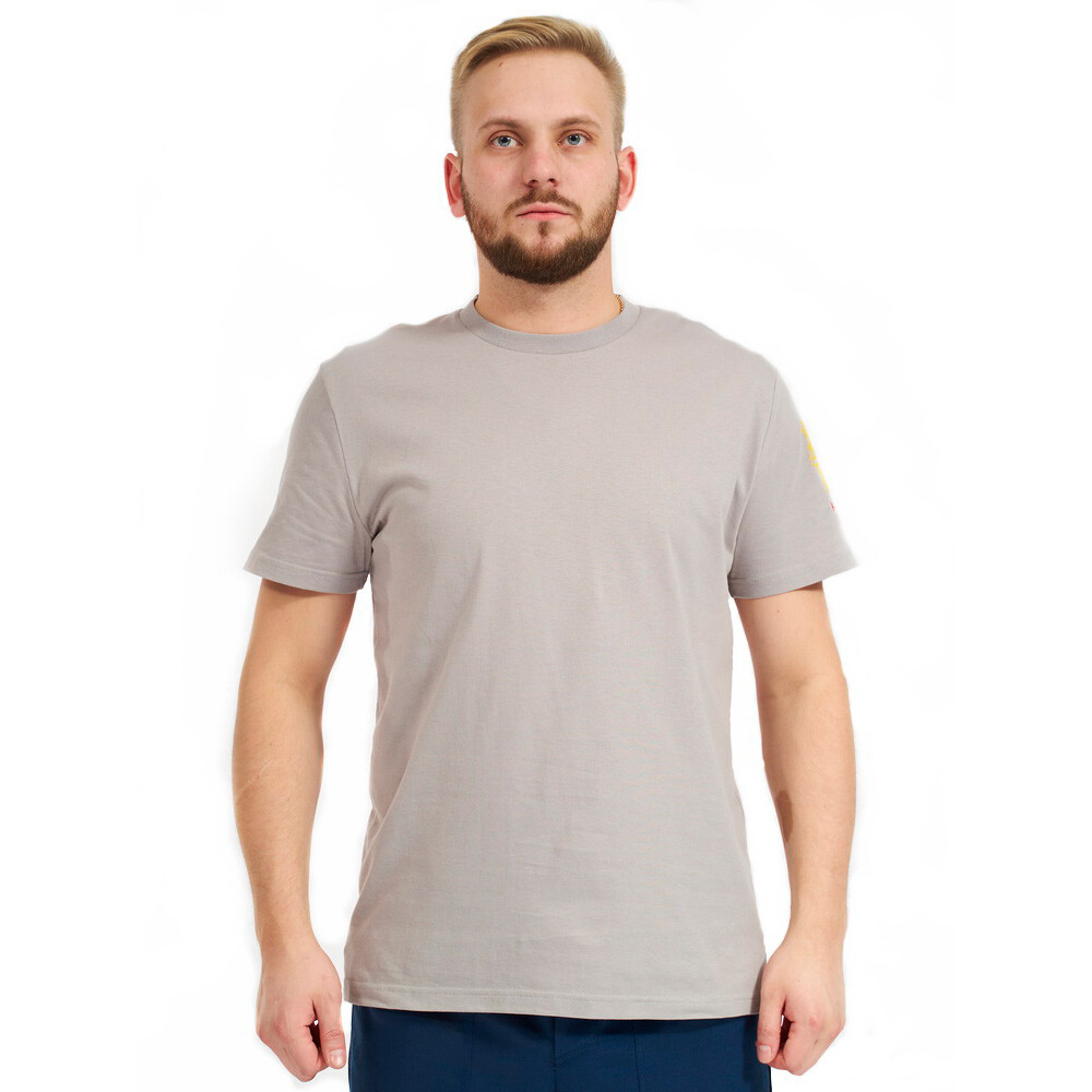 Изображение товара Футболка мужская с логотипом клуба друзей Петровича 56-58 летняя летняя хлопковая с коротким рукаво