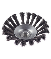 Корщетка для УШМ Практика витая жесткая радиальная d115 мм M14 с наклоном - фото 2