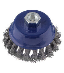 Корщетка для УШМ Практика витая жесткая чашеобразная d90 мм M14 - фото 1