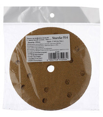 Диск шлифовальный Starcke d150 мм P40 на липучку перфорированный (5 шт.) - фото 3