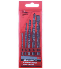 Набор сверл по бетону спиральных 4-10 мм (5 шт.) (70730/EA05-880) - фото 3