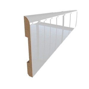 Плинтус МДФ прямой ProfilDoors L белый люкс 10х120х2070 мм с кабель ...