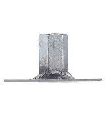 Пластина опорная оцинкованная 60х60х2 мм с гайкой М10 - фото 4