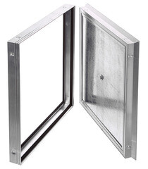 Изображение товара Люк ревизионный под плитку напольный Практика Барьер алюминиевый 500х500 мм скрытый