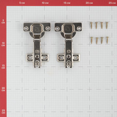 Петля мебельная Slide-on 110° накладная с ответной планкой (2 шт.) - фото 3
