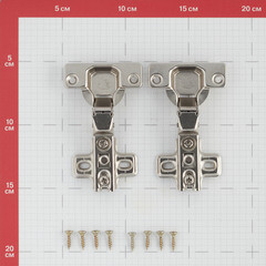 Петля мебельная Slide-on 110° полунакладная с ответной планкой (2 шт.) - фото 3