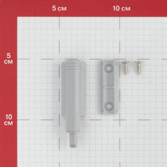 Амортизатор мебельный (демпфер) газовый для плавного закрывания двери серый врезной/внешний - фото 4