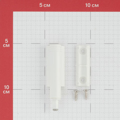 Амортизатор мебельный (демпфер) газовый для плавного закрывания двери белый врезной/внешний - фото 4