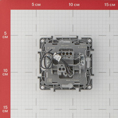 Выключатель Legrand Etika одноклавишный встраиваемый антрацит с подсветкой (672603) - фото 3