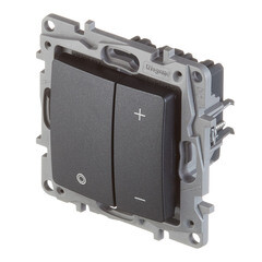 Диммер Legrand Etika двухклавишный встраиваемый антрацит нажимной (672618) - фото 2