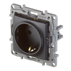 Розетка Legrand Etika встраиваемая антрацит (672621) - фото 4