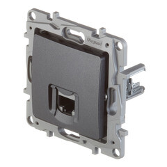 Розетка компьютерная Legrand Etika встраиваемая антрацит RJ45 (672641) - фото 4