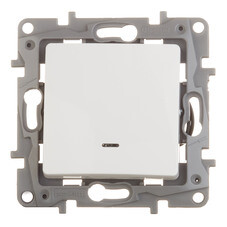 Выключатель Legrand Etika одноклавишный встраиваемый белый с подсветкой (672203)