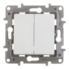 Изображение товара Переключатель Legrand Etika двухклавишный встраиваемый белый (672212)