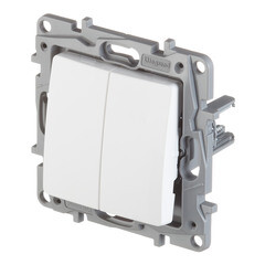 Переключатель Legrand Etika двухклавишный встраиваемый белый (672212) - фото 4