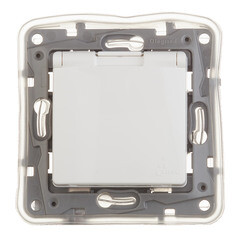 Розетка Legrand Etika встраиваемая белая со шторками с крышкой (672232) - фото 6