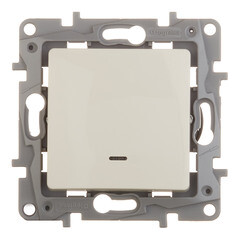 Изображение товара Выключатель Legrand Etika одноклавишный встраиваемый слоновая кость с подсветкой (672303)