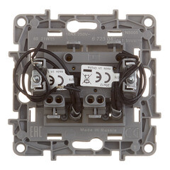 Выключатель Legrand Etika двухклавишный встраиваемый слоновая кость с подсветкой (672304) - фото 4