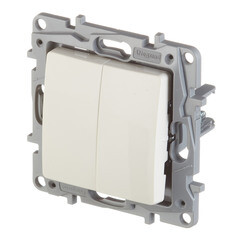 Переключатель Legrand Etika двухклавишный встраиваемый слоновая кость (672312) - фото 4