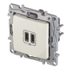 Розетка USB Legrand Etika встраиваемая слоновая кость 2хUSB Type-C (672335) - фото 5