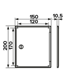 Люк ревизионный пластиковый 150х200 мм накладной - фото 3