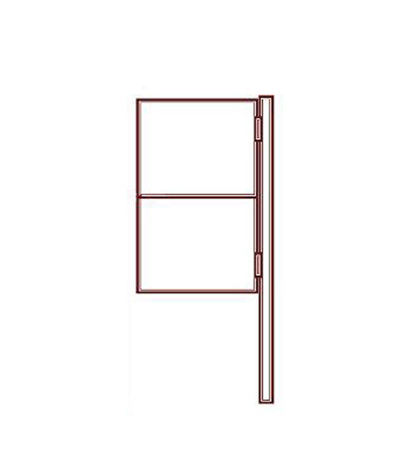 Изображение товара Распашная калитка со стальным каркасом 1х1,5 м красно-коричневая Ювента