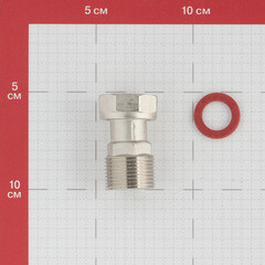 Полусгон Valtec 3/4 ВР(г) х 3/4 НР(ш) с накидной гайкой латунный (VTr.613.N.0505) - фото 2