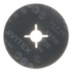 Круг фибровый шлифовальный по металлу VSM 125х22 мм P36 со шлицами - фото 3