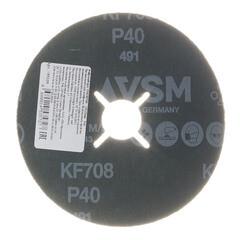 Круг фибровый шлифовальный по металлу VSM 125х22 мм P40 со шлицами - фото 3