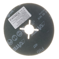 Круг фибровый шлифовальный по металлу VSM 125х22 мм P60 со шлицами - фото 3